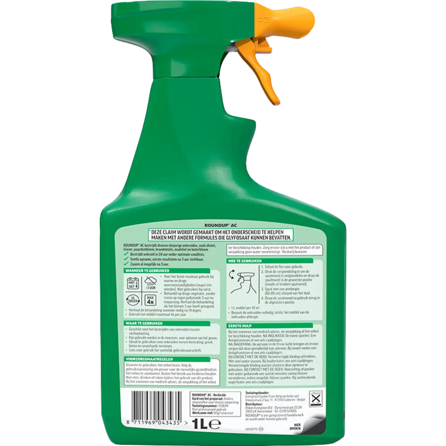 Totaal Onkruidvrij Kant-en-klare Spray 1 liter | Tegen onkruid
