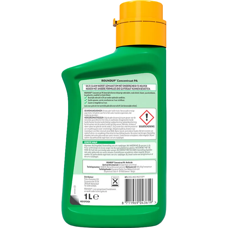 Totaal onkruidvrij concentraat 1L | snel resultaat in 3 uur | 440 m²
