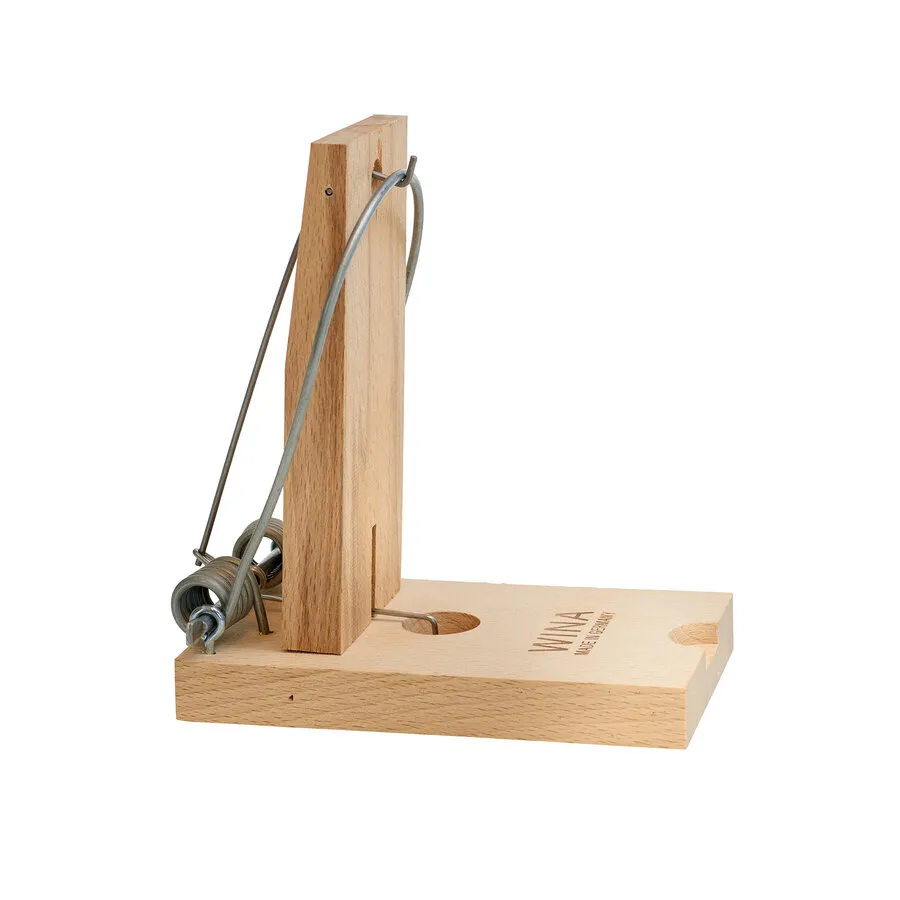 Extra krachtige houten rattenval met dubbele slagveer 15,5 cm