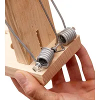 Extra krachtige houten rattenval met dubbele slagveer 15,5 cm