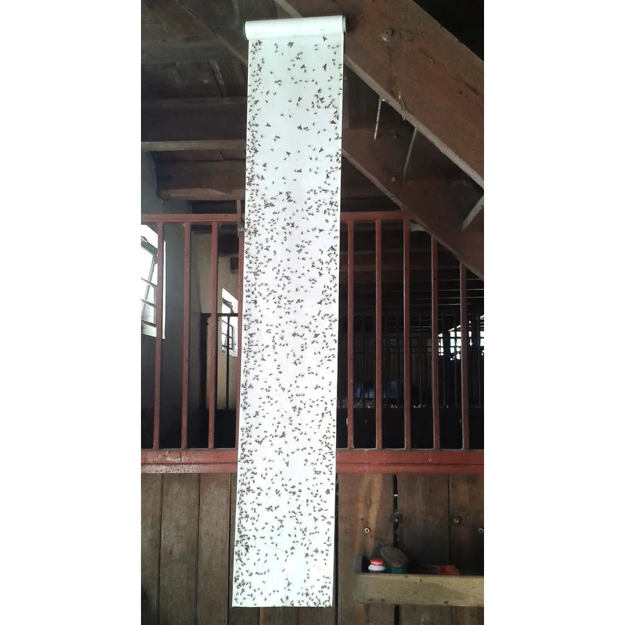 Vliegenkleefrol 10 meter x 25 cm | Gifvrije vliegenvanger voor stallen