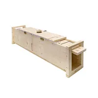 Houten martervangkooi 110 x 14 x 20 cm met 2 ingangen