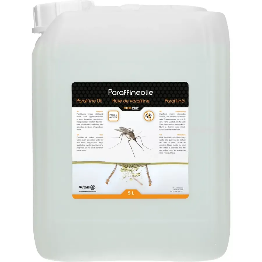 Paraffine Olie 5 Liter tegen Muggenlarven in Stilstaand Water