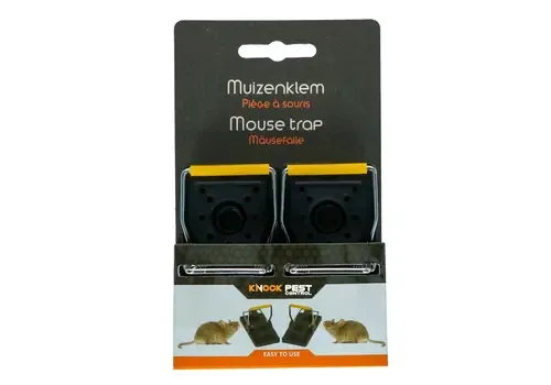 Knock Pest Kunststof muizenklem 2 stuks