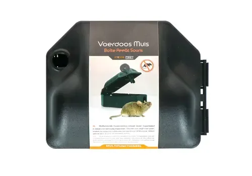 Knock Pest Muizen voerdoos met sleutel 12,5 x 10,5 x 6,5 cm