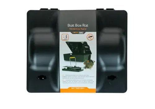 Knock Pest Ratten voerdoos met klem | 23,5 x 19,5 x 10,5 cm