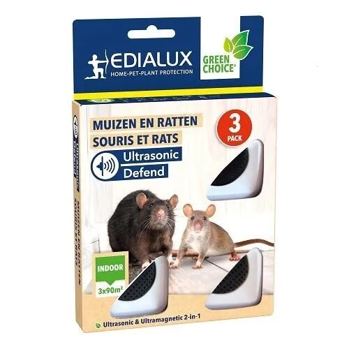Edialux Ultrasone muizen- en rattenverjager 3 stuks