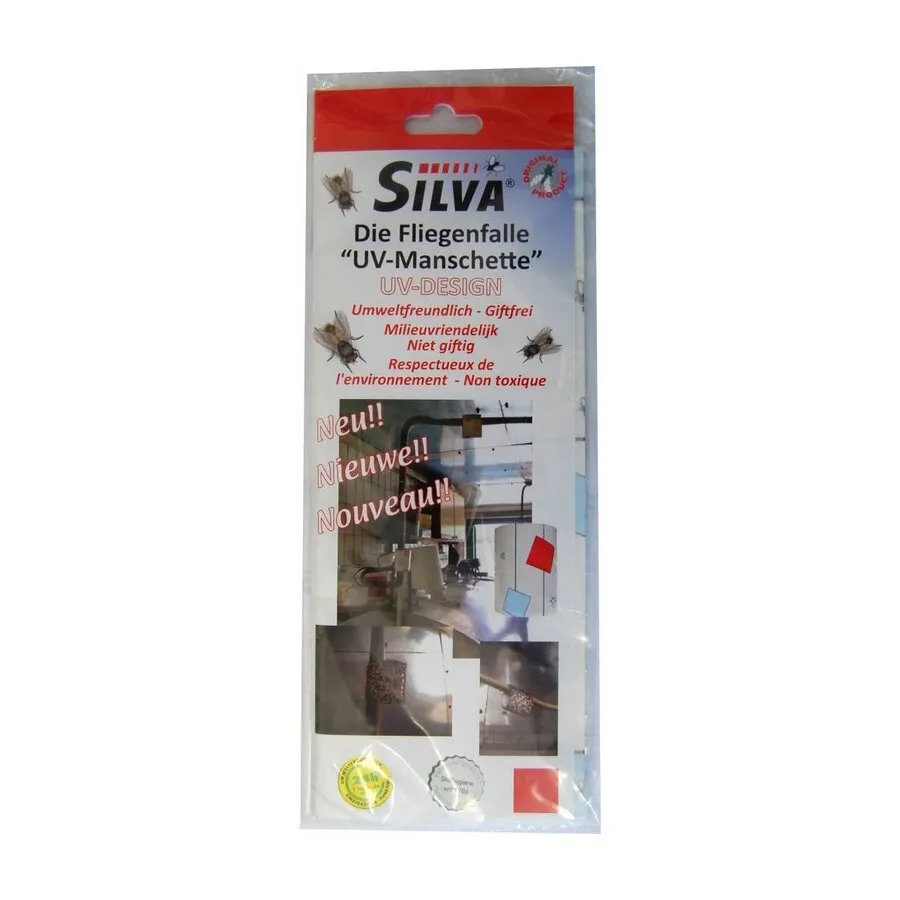 Vliegenval manchet 12 x 30 cm | 12 stuks | Gifvrije vliegenvanger voor stallen