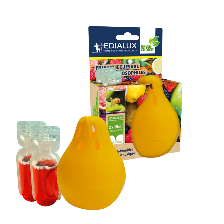 Fruitvliegjesval met 30 ml lokstof | Herbruikbaar | 8 weken werking