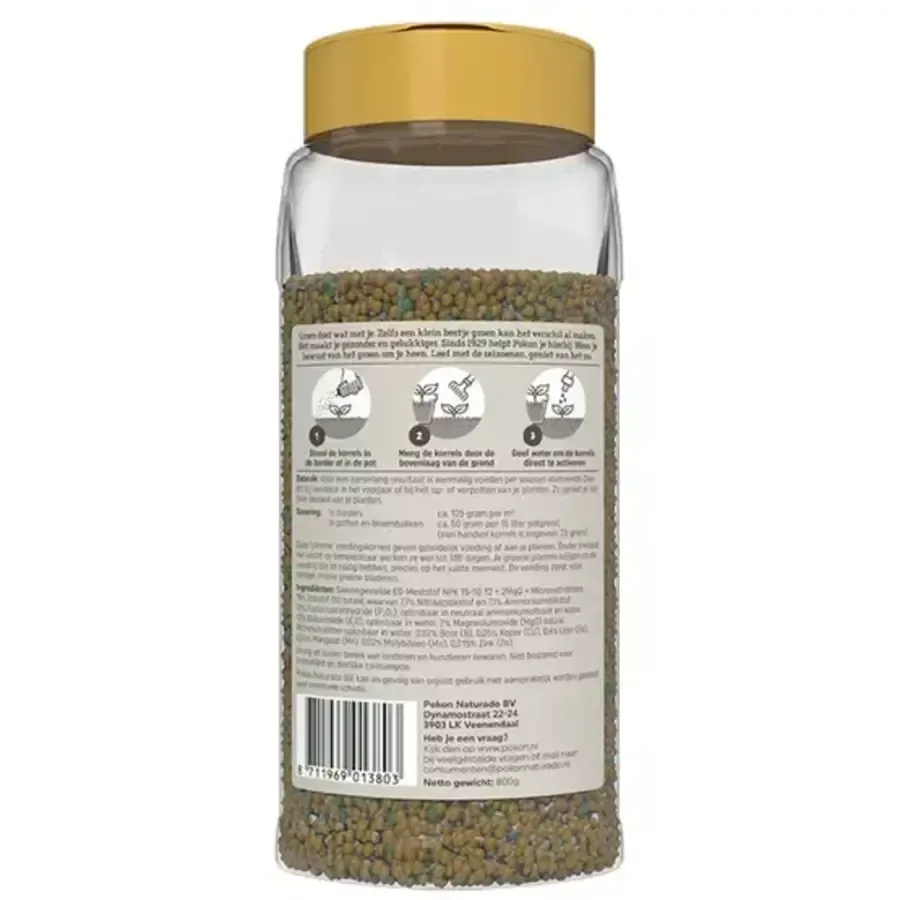 Groene planten voedingskorrels 800 gram | 180 dagen voeding