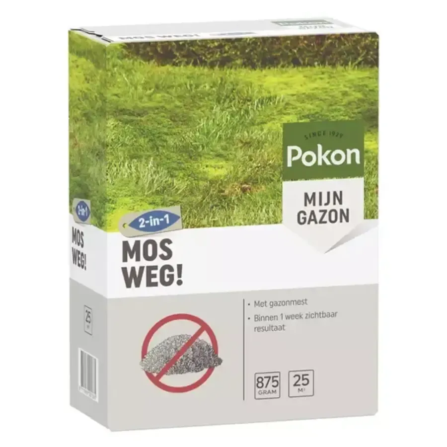 Mos Weg! gazonmest en mosbestrijder 875 gram | 25 m²