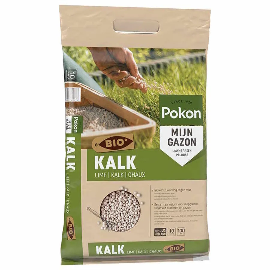Bio Kalk 10 kg met magnesium voor gazon en tuin tot 100 m²
