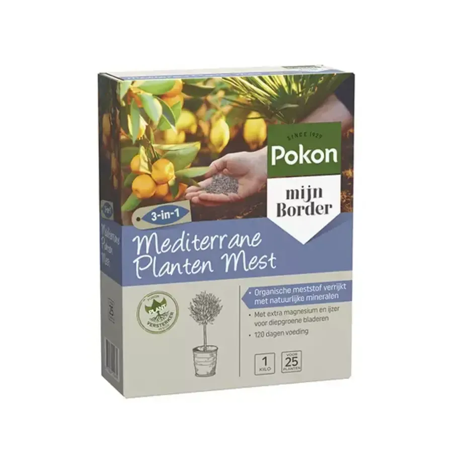 Mediterrane Planten Mest 1 kg | 120 dagen voeding voor palm, olijf, citrus en vijg
