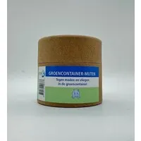 Groencontainer-mijten | kokertje met roofmijten tegen vliegeneieren in GFT-container