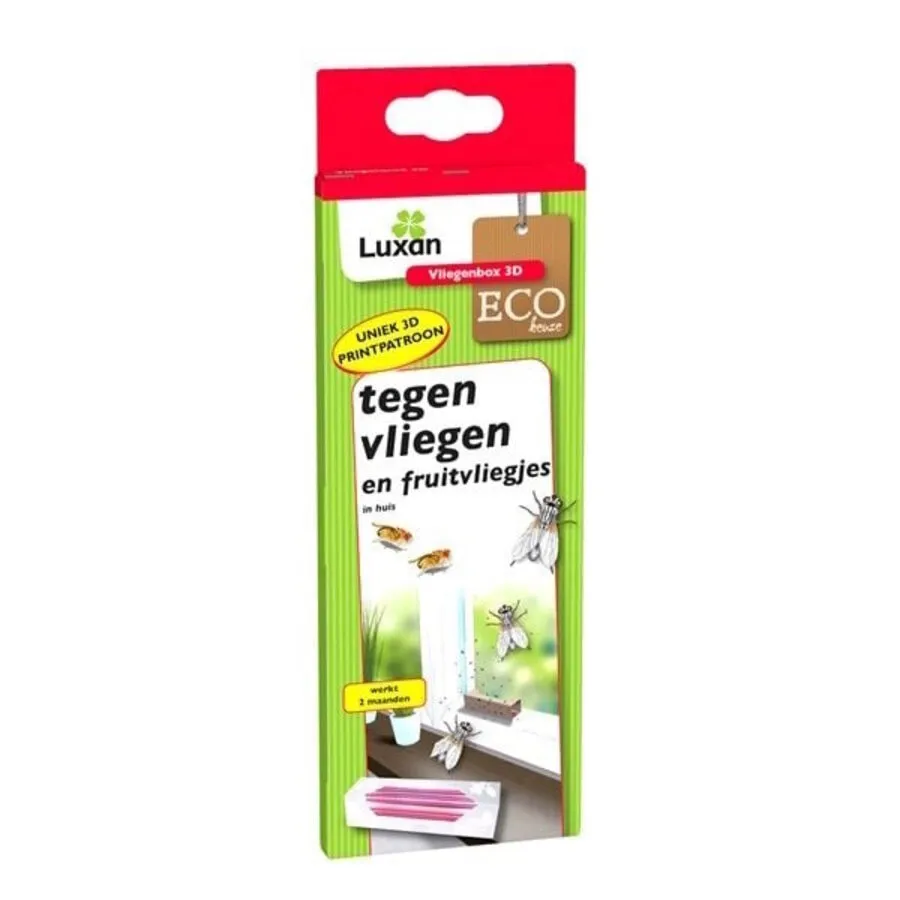 Vliegenbox 3D vliegen- en fruitvliegjesval | 3 stuks | insecticidevrij