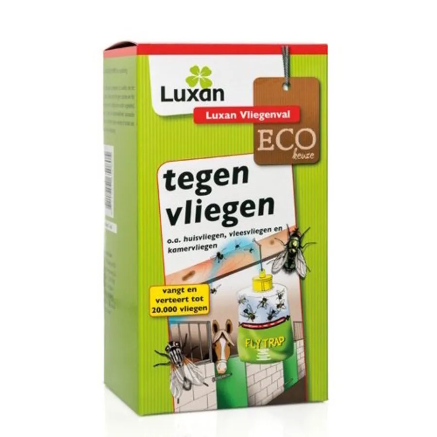Vliegenval met natuurlijke lokstof voor buiten | vangt tot 20.000 vliegen