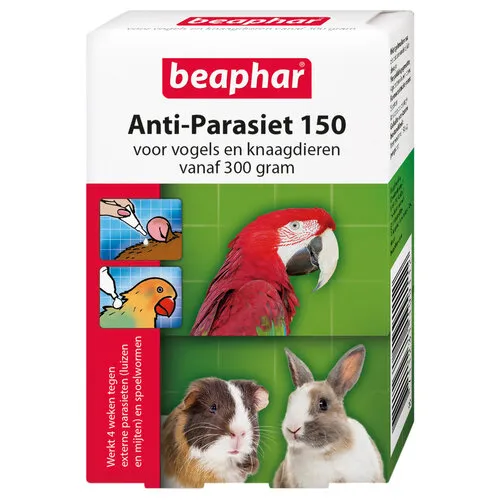 Beaphar Anti-parasiet pipetten voor vogels en knaagdieren 150