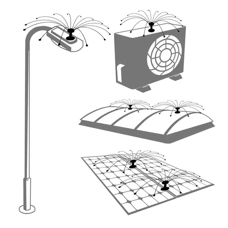 Longlegs vogelwering met roterende draden