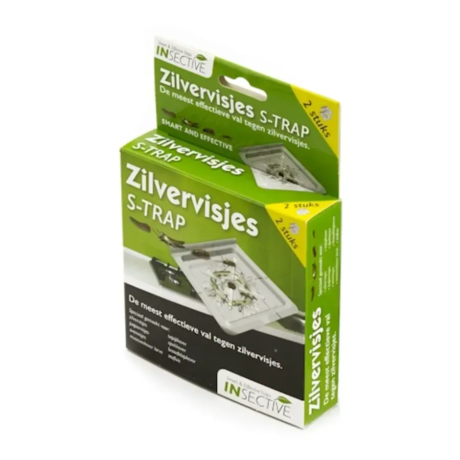 Zilvervisjes lijmval met loktablet | 2 stuks | voor zilvervisjes en aanverwante insecten