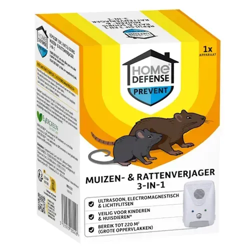 Home Defense Muizen- en rattenverjager 3-in-1