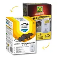 Muizen- en rattenverjager 3-in-1 | ultrasoon, elektromagnetisch en licht | 220 m²