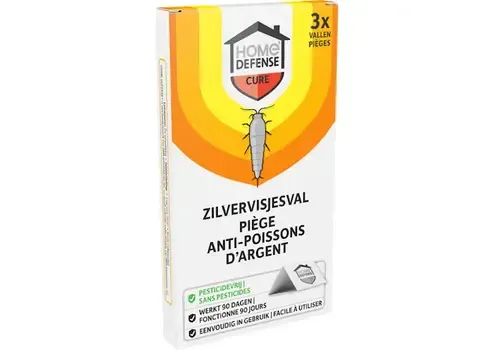 Home Defense Zilvervisjesval 3 stuks | gifvrije kleefvallen voor 30 m²