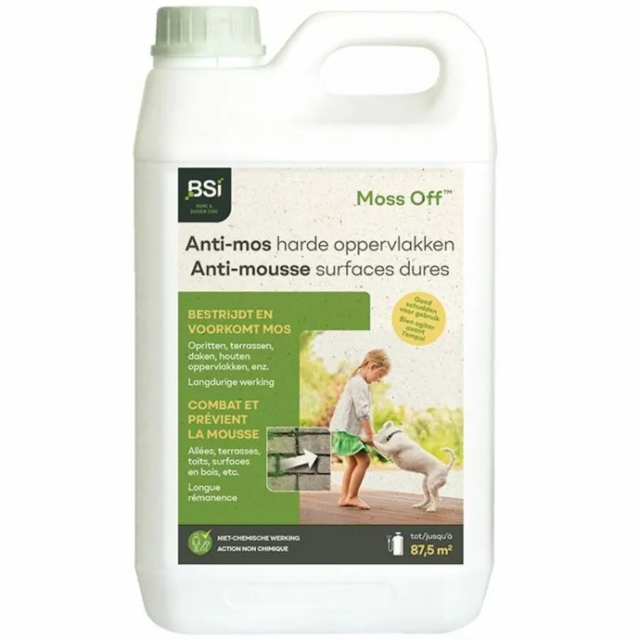 Moss Off voor verharde oppervlakken | concentraat tegen mos en groene aanslag | 1, 2,5 of 5 liter