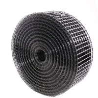 Zonnepaneel beschermingsgaas rol 15 meter | 20 cm breed | maas 25 x 25 mm | zwart PVC gecoat