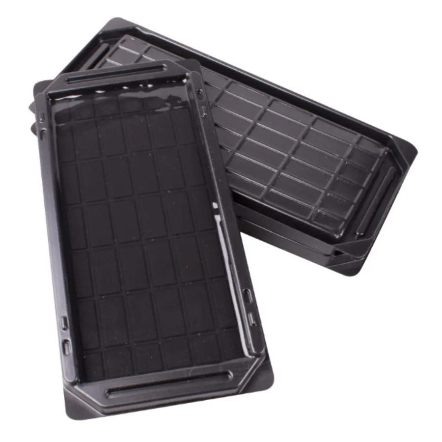 Sterke zwarte kunststof lijmvallen 25 x 12,5 cm | 50 stuks