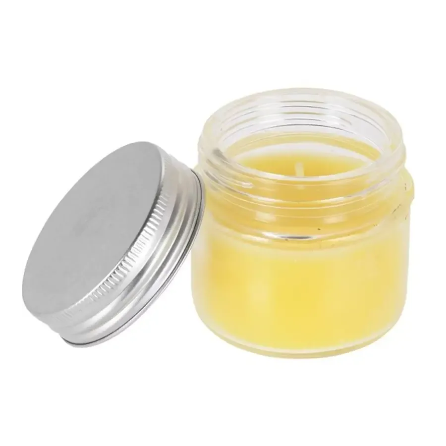 Citronella kaars in glazen pot | Ø6 x 6 cm | muggen werend