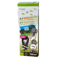 2-in-1 dierenverjager tegen mollen, woelmuizen, mieren en wild | set van 2 | tot 700 m²
