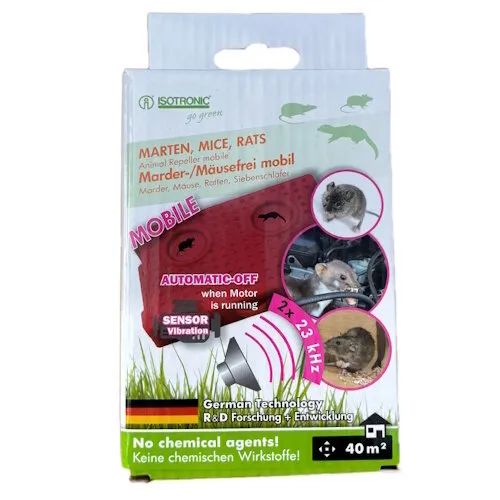 Isotronic Mobiele ultrasone verjager voor marters, muizen en ratten
