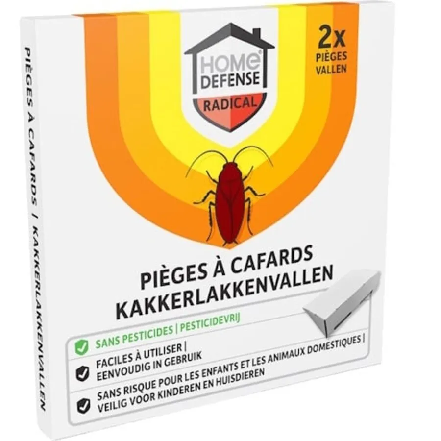 Kakkerlakkenvallen 2 stuks | pesticidevrij | discrete lijmval voor keuken en badkamer