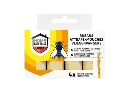 Home Defense Vliegenvangers kleeflintens 4 stuks