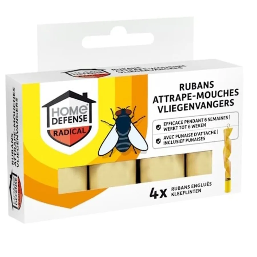 Vliegenvangers kleeflinten 4 stuks | pesticidevrij | inclusief punaises | tot 6 weken werking