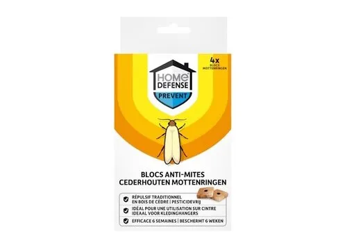 Home Defense Kledingmotten ringen 4 stuks