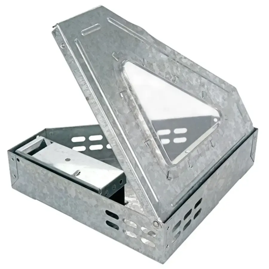 Muizenvanger driehoek 18,5 x 18,5 x 4,5 cm | levend meerdere muizen vangen
