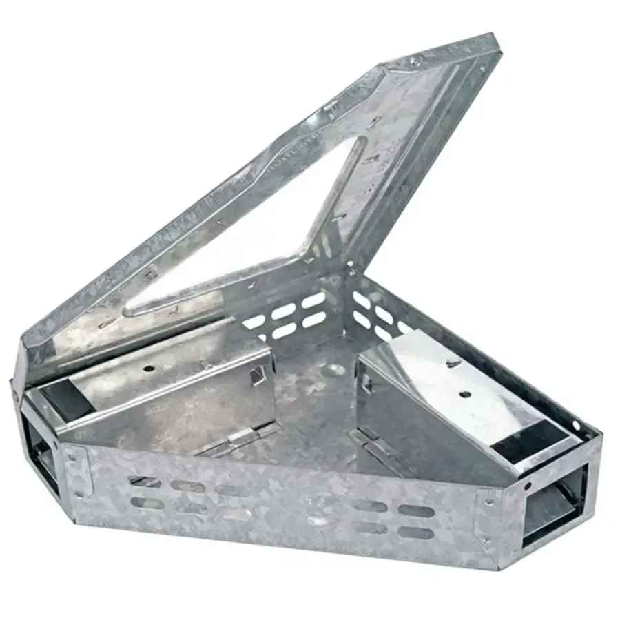 Muizenvanger driehoek 18,5 x 18,5 x 4,5 cm | levend meerdere muizen vangen
