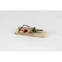 Houten muizenval met stalen trigger | klassieke klapval tegen muizen