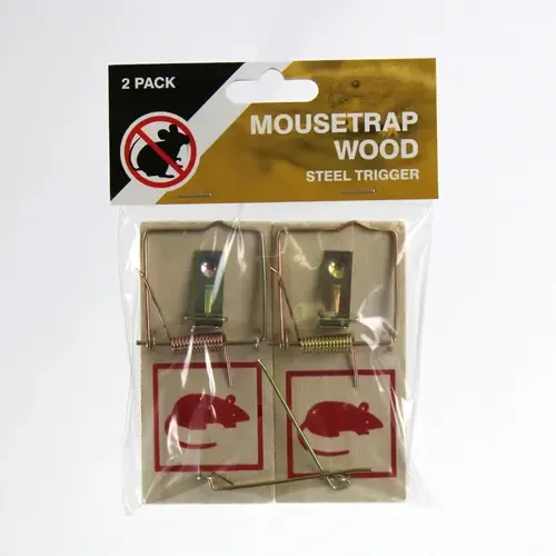 AllesTegenOngedierte.nl Houten muizenval met stalen trigger 2-pack