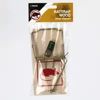 Houten rattenval stalen trigger | krachtige gifvrije rattenklem in headerbag