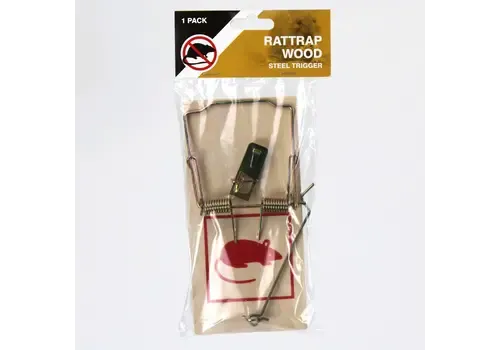 AllesTegenOngedierte.nl Houten rattenval stalen trigger headerbag