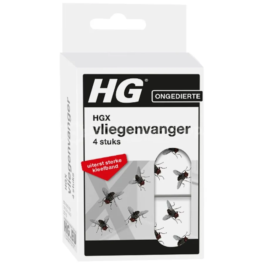 Vliegenvanger kleefband 4 stuks geurloze gifvrije vliegenval voor binnen