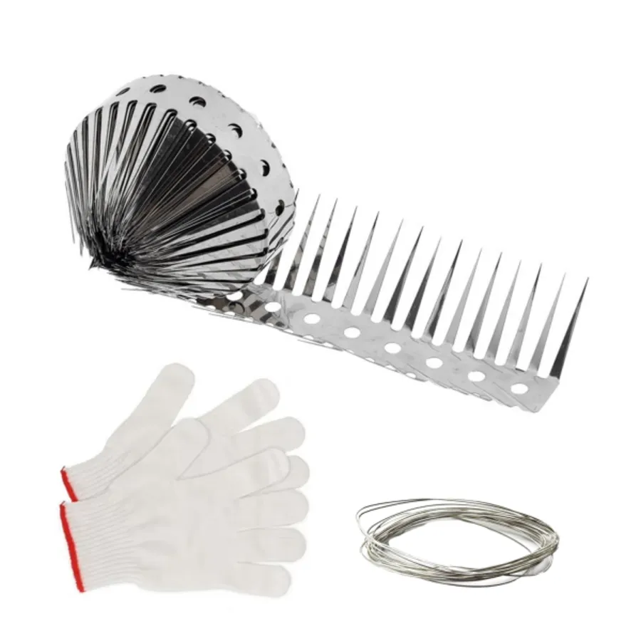 Anti-klim spike strip large RVS 304 rol 5 meter | 35–95 mm | tegen ratten en klimmende dieren