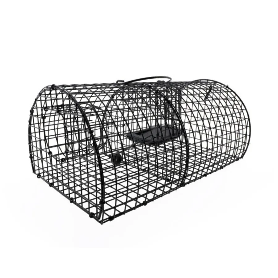 Multicatch vangkooi voor ratten zwart | 40 × 24 × 17 cm | herbruikbare gaaskooi