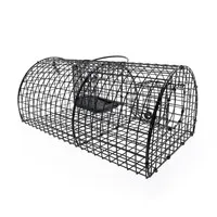 Multicatch vangkooi voor ratten zwart | 40 × 24 × 17 cm | herbruikbare gaaskooi