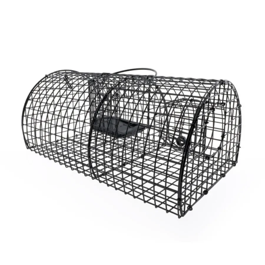 Multicatch vangkooi voor ratten zwart | 40 × 24 × 17 cm | herbruikbare gaaskooi