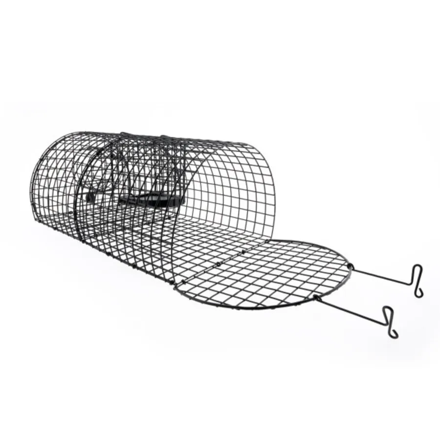 Multicatch vangkooi voor ratten zwart | 40 × 24 × 17 cm | herbruikbare gaaskooi