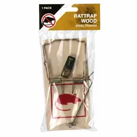 Houten rattenval met stalen trigger | krachtige rattenklem in headerbag