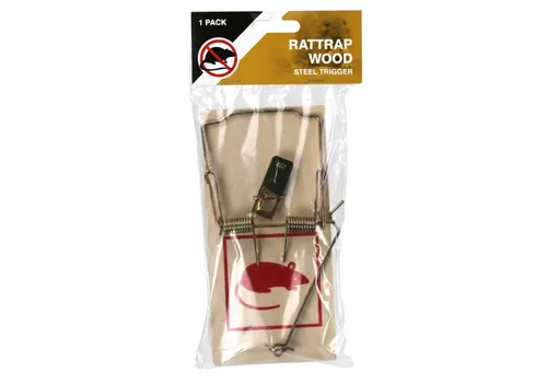AllesTegenOngedierte.nl Houten rattenval met stalen trigger